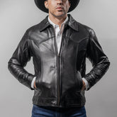 Chamarra Vaquera Pelibuey Liso Negro 033