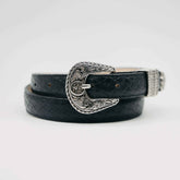 Cinto De Pura Sangre Petatillo Negro Slim 013