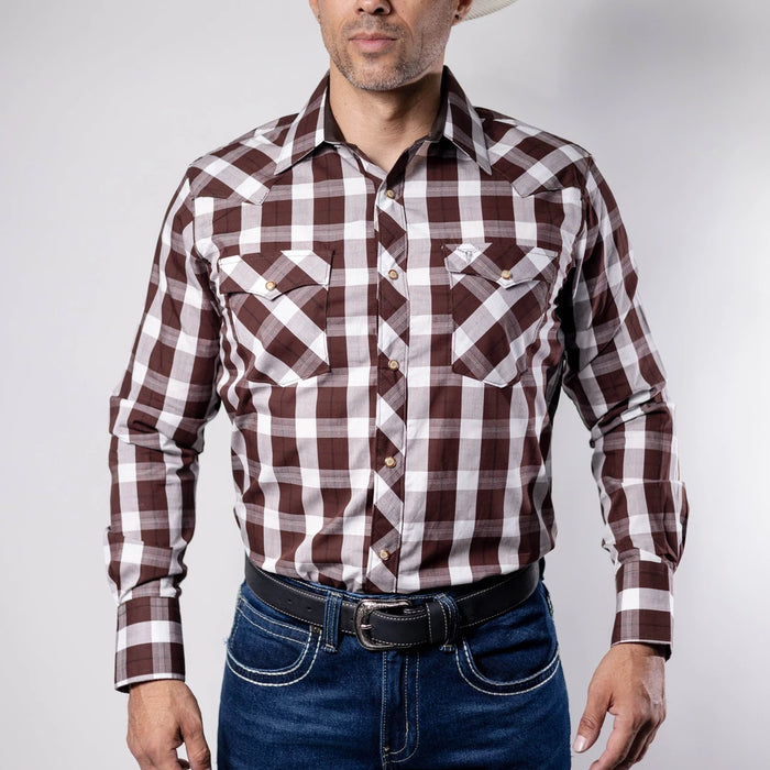 Camisa Cactus Cuadros Marron/Blanco 138