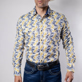 Camisa Cactus Est Blanco/Azul 139