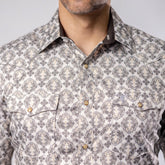 Camisa Cactus Est Beige/Gris 143