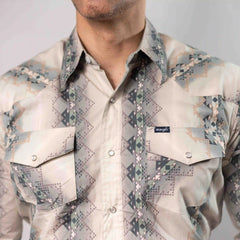 Camisa Wrangler Checotah Beige/Gris 274