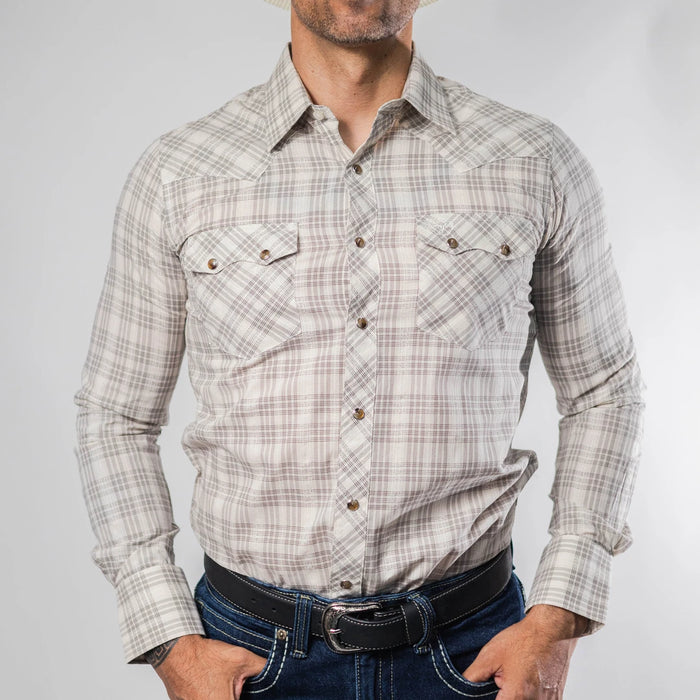 Camisa Platini Cuadros Beige 075