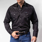 Camisa Wrangler Retro Lisa Bord Negra 277