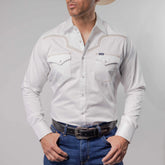 Camisa Wrangler Retro Lisa Bord Hueso 278