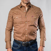 Camisa Platini Modern Fit Est Khaki 082