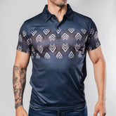 Polo Platini Fit Est Azul/Gris 080