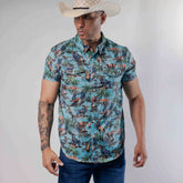 Camisa Rock&Roll Manga Corta Performance Estampada Playa