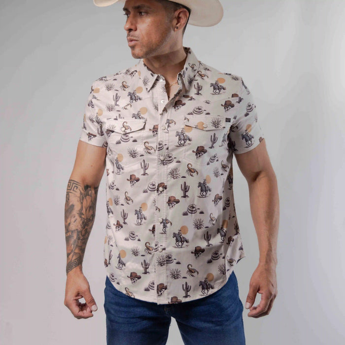 Camisa Rock&Roll Manga Corta Performance Estampada Alacrán