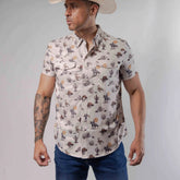 Camisa Rock&Roll Manga Corta Performance Estampada Alacrán