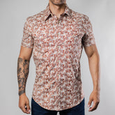 Camisa Rock&Roll MC Est Amibas Beige 062