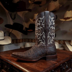 Bota Tejano Belly Print Moka H-Versy 061