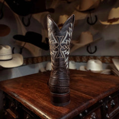 Bota Tejano Belly Print Moka H-Versy 061