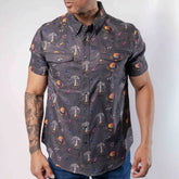 Camisa Rock&Roll Manga Corta Performance Estampada Space