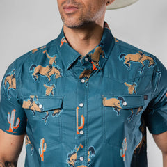 Camisa Rock&Roll MC Performance Est Azul 061