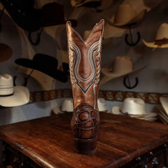 Bota Tejano Caguama Print Cafe H-Oval 064