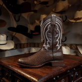 Bota Tejano Lizard Print Café H-Tacoma 066