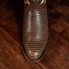 Bota Tejano Lizard Print Café H-Tacoma 066