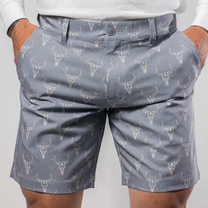 Shorts Rock&Roll Estampada Longhorn Gris 056