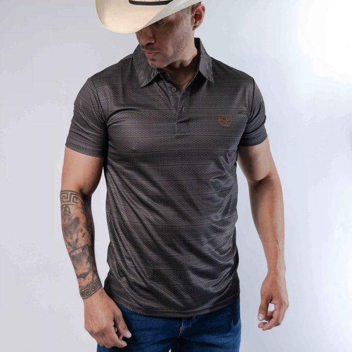 Camisa Polo Platini Fit Estampada Puntos Olivo