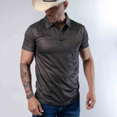 Camisa Polo Platini Fit Estampada Puntos Olivo
