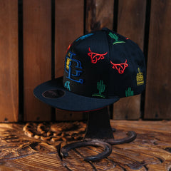 Gorra Lost Calf Negra Bord Colores 198