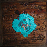 Playera Rock&Roll ML KIDS Flecos Monta Turq 001