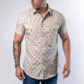 Camisa Platini Manga Corta Performance Estampada Arena