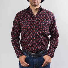 Camisa McAllen Est Negra/Rojo 052