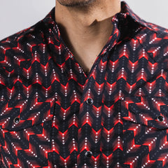 Camisa McAllen Est Negra/Rojo 052