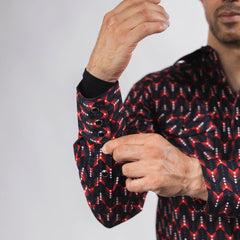 Camisa McAllen Est Negra/Rojo 052