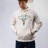 Hoodie Rock&Roll Graphic Skull Beige 044