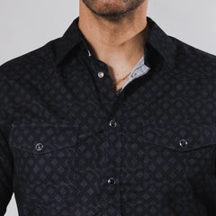 Camisa McAllen Est Rombos Negro 059