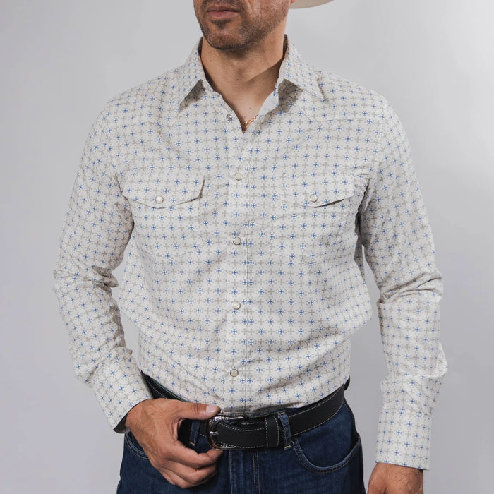 Camisa McAllen Estampada Beige/Azul 063