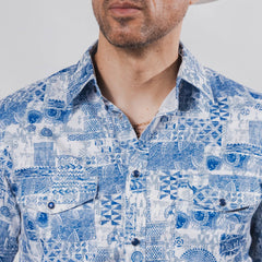 Camisa McAllen Est Atlanta Bco/Azul 061