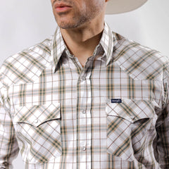 Camisa Wrangler Painted Cua Café/Verde 236