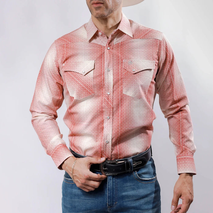 Camisa Wrangler West Estampada Flor Ladrillo 237