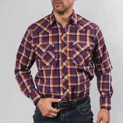 Camisa Hannover Cua Morado/Naranj 337