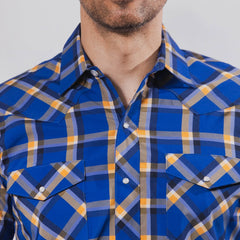 Camisa Hannover Cua Azul/Naranja 343