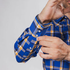 Camisa Hannover Cua Azul/Naranja 343