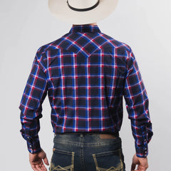 Camisa Hannover Cua Negro/Azul 345