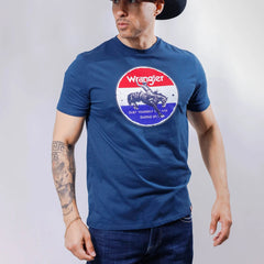 Playera Wrangler Azul/Blanco 244