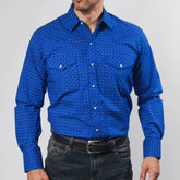 Camisa Hannover Est Punto Azul Rey/Bco 349