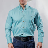 Camisa Wrangler George Strait Lisa Verde Menta 248