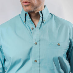 Camisa Wrangler George Strait Lisa Verde Menta 248