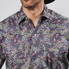 Camisa Hannover Est Amibas Gris/Rojo 362