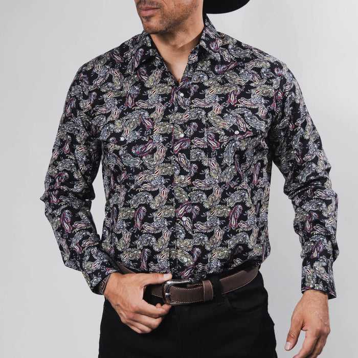Camisa Hannover Estampada Amibas Negro/Rojo 363