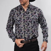 Camisa Hannover Est Amibas Negro/Rojo 363