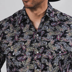 Camisa Hannover Est Amibas Negro/Rojo 363