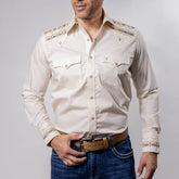 Camisa Cactus Bord Hueso 124